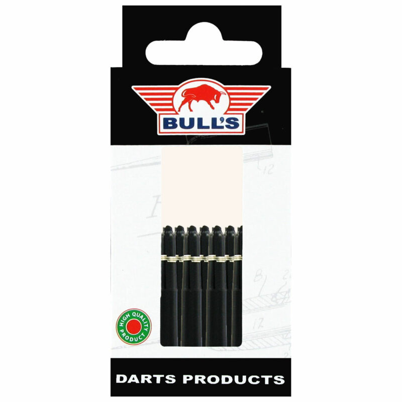 55023 dart shaft bulls nylon the original black short ring 5pack package