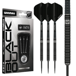 Winmau Blackout steeltip dartpijlen | 90% Tungsten | Parallel