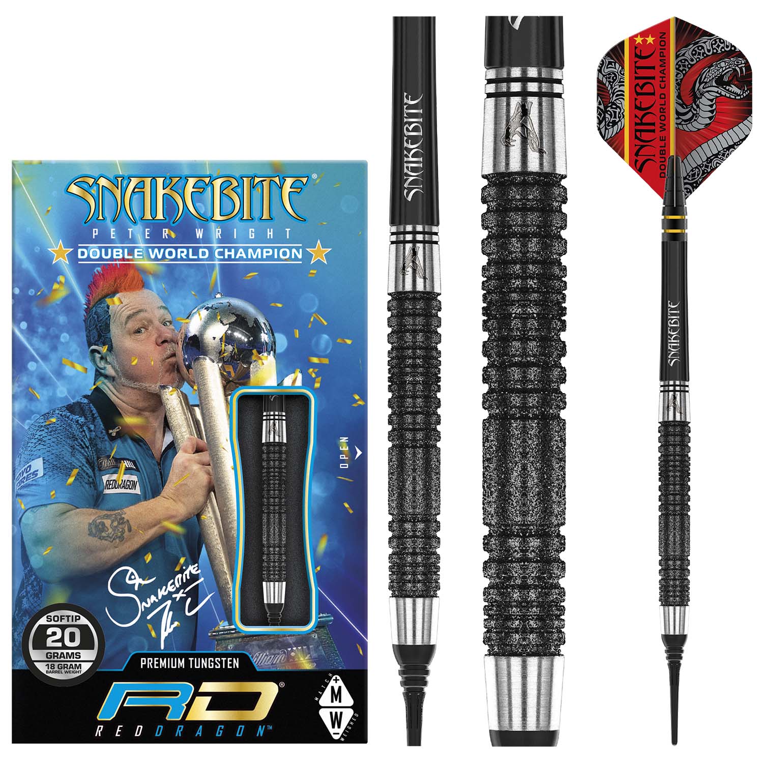 maag Canberra plakband Red Dragon Peter Wright Double World Champion SE | Softtip