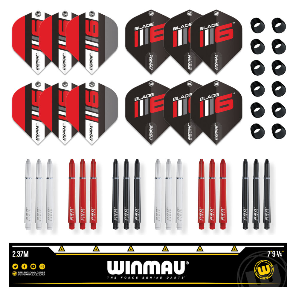 Winmau COMBO Polaris verlichting, bord, surround, flights, startset