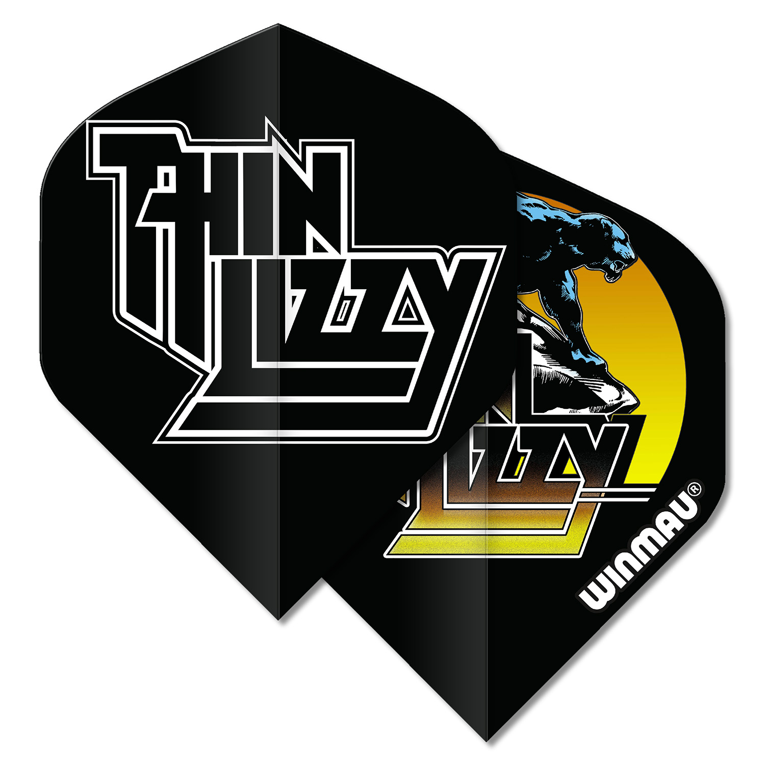 Winmau set van 3 flights | Thin Lizzy | Black - Afbeelding 2