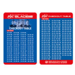 Winmau Checkout table | Kaart met checkout table | PDC