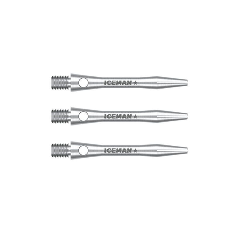 RED DRAGON Gerwyn Price Iceman - Lot De 9 Tiges Aluminium Logo Iceman (3 Sets) - Shafts Courts 36 Mm