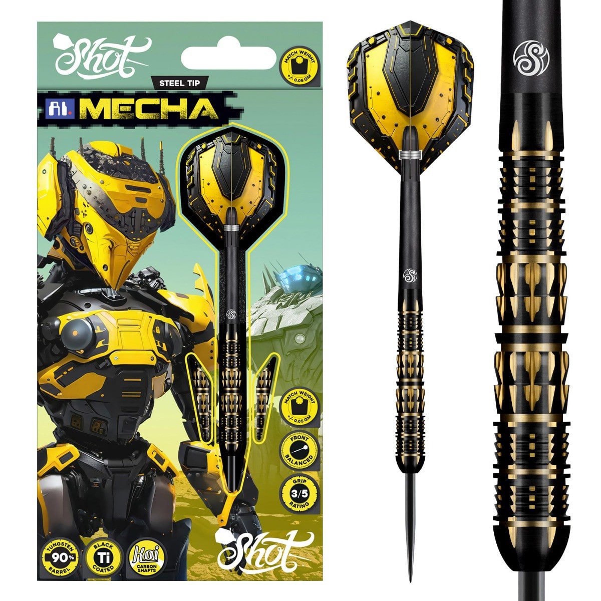 Shot AI Mecha | Steeltip dartpijlen | 90% Tungsten