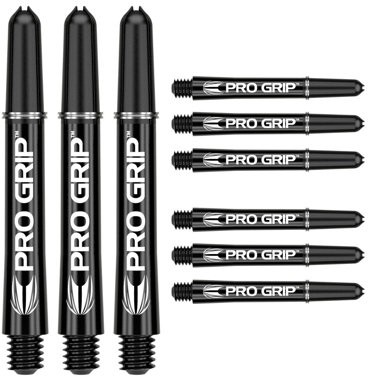 Target Pro Grip Black | Dart Shafts | Polycarbonate