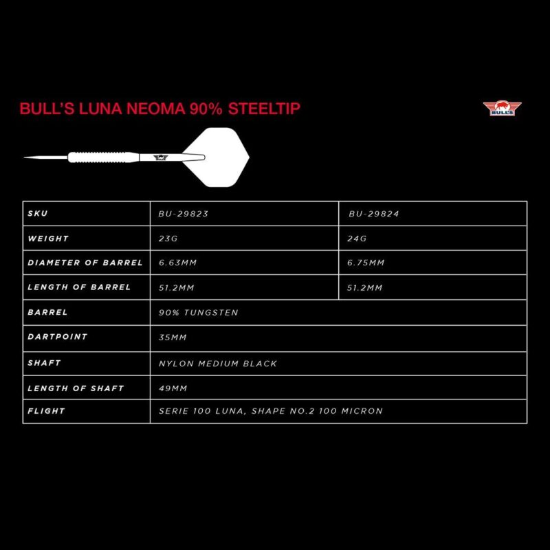 Bull's Luna Neoma | 90% Tungsten | Meerdere variaties - Afbeelding 6