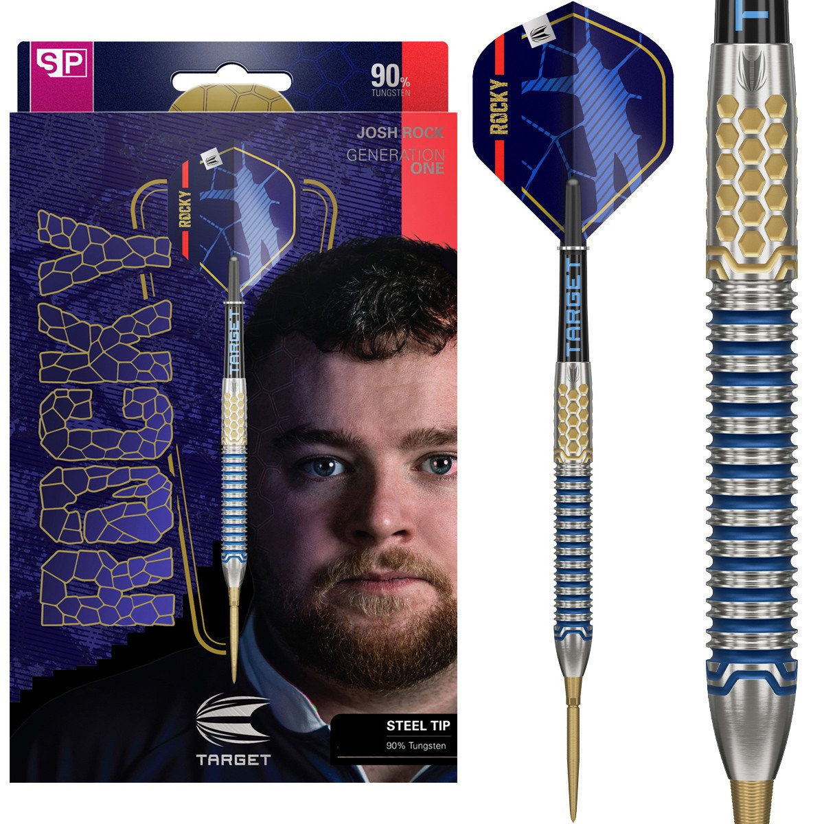 Target Josh Rock Steeltip Dartpijlen | 90% Tungsten | G1 Swiss