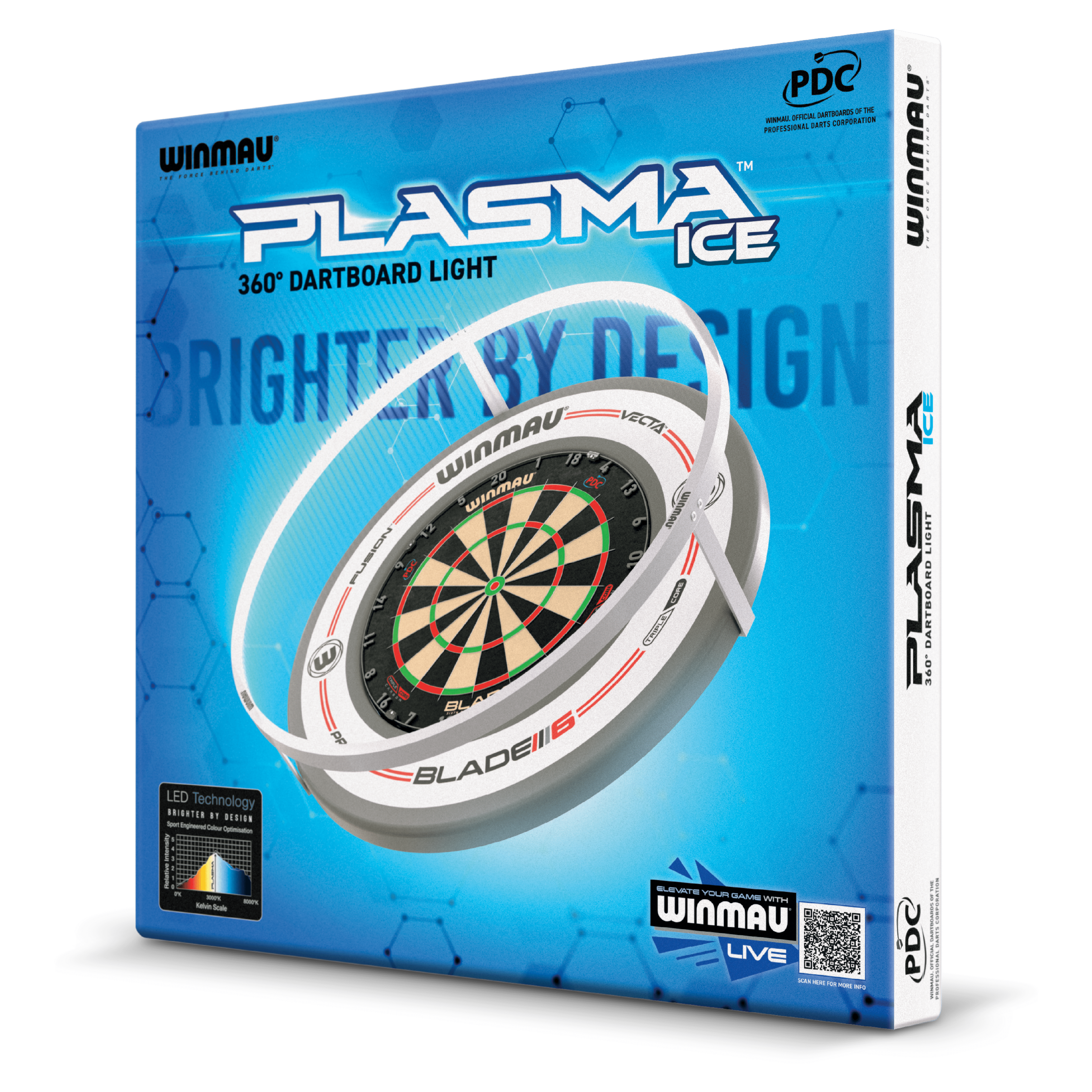 Winmau Plasma Ice 360 | Dartbord verlichting - Afbeelding 2