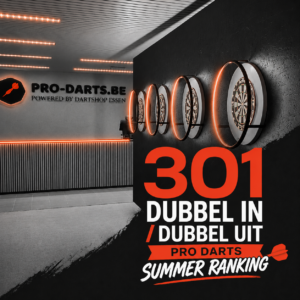 Dart tornooi vrijdag 24 juli 2026 | 301 dubbel in / dubbel uit (behorend tot PRO DARTS SUMMER RANKING) | Single