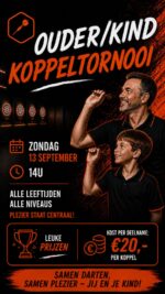 Darttornooi zondag 13 september 2026 | 501 dubbel uit