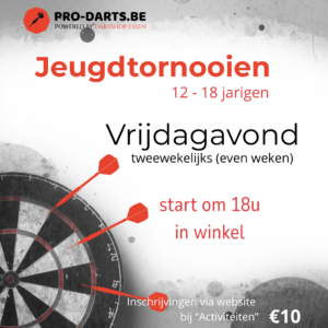 Dart tornooi vrijdag 17 april 2026 | 501 (van 12 tot 18j)