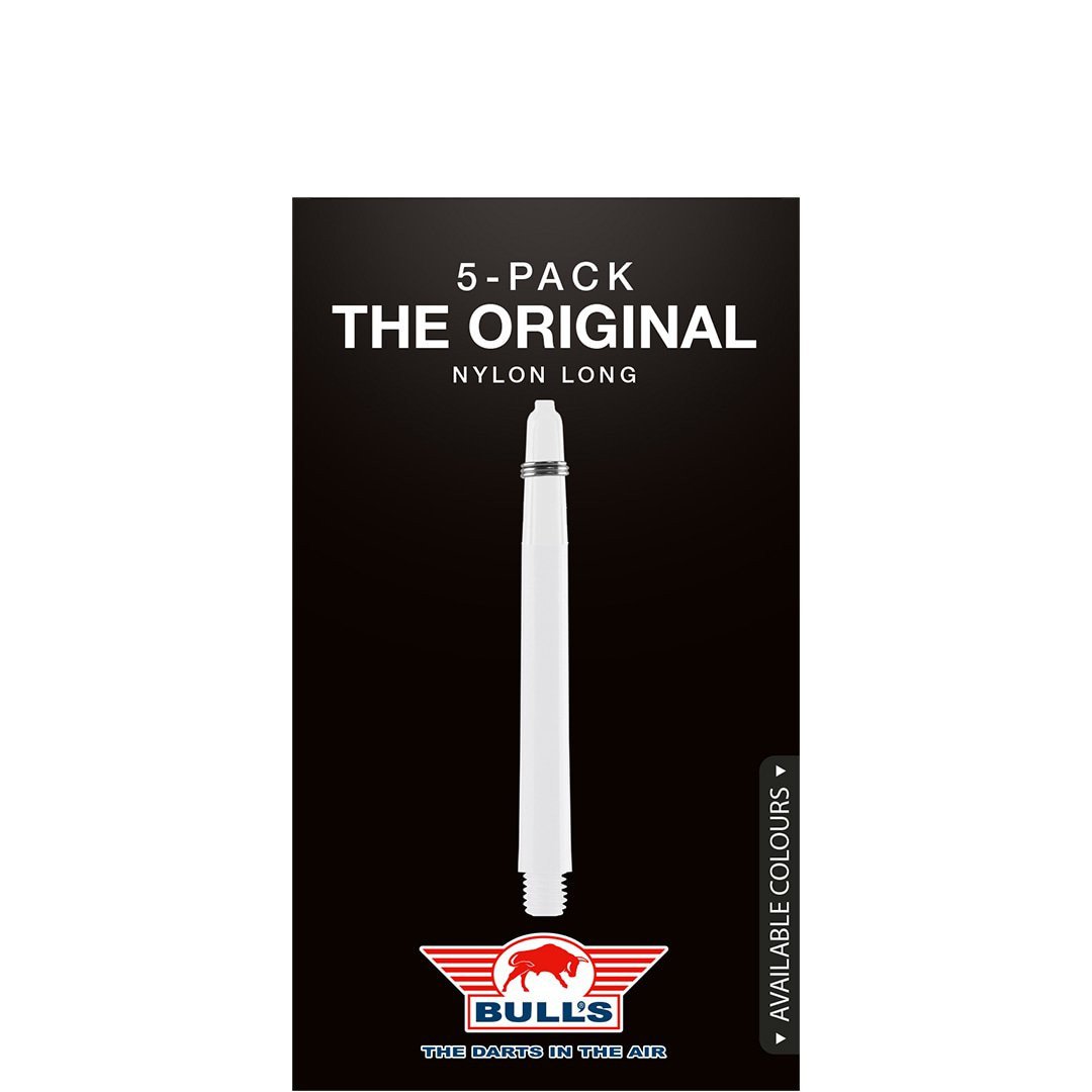 Bull’s Nylon ‘The Original’ 5-pack Shafts | White Long