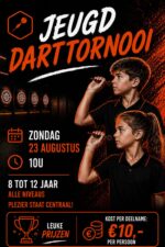 Darttornooi zondag 23 augustus 2026 | 501 (van 8 tot 12j) Cricket