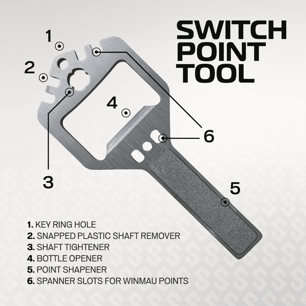Winmau Switch Points Groove Black - Afbeelding 6