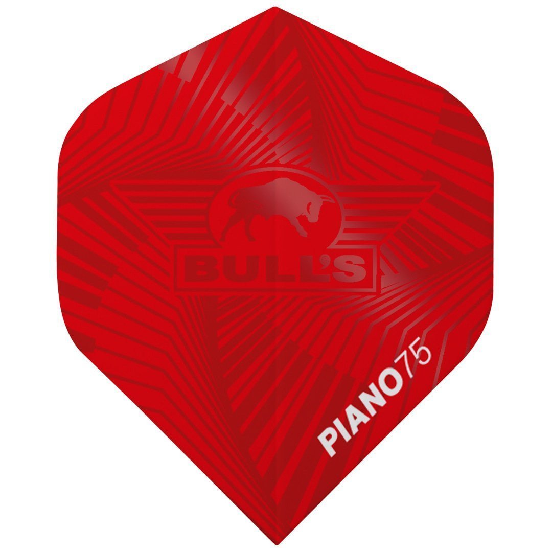 Bull's Piano 75 No.2 Flights | 5-Pack | Red - Afbeelding 3