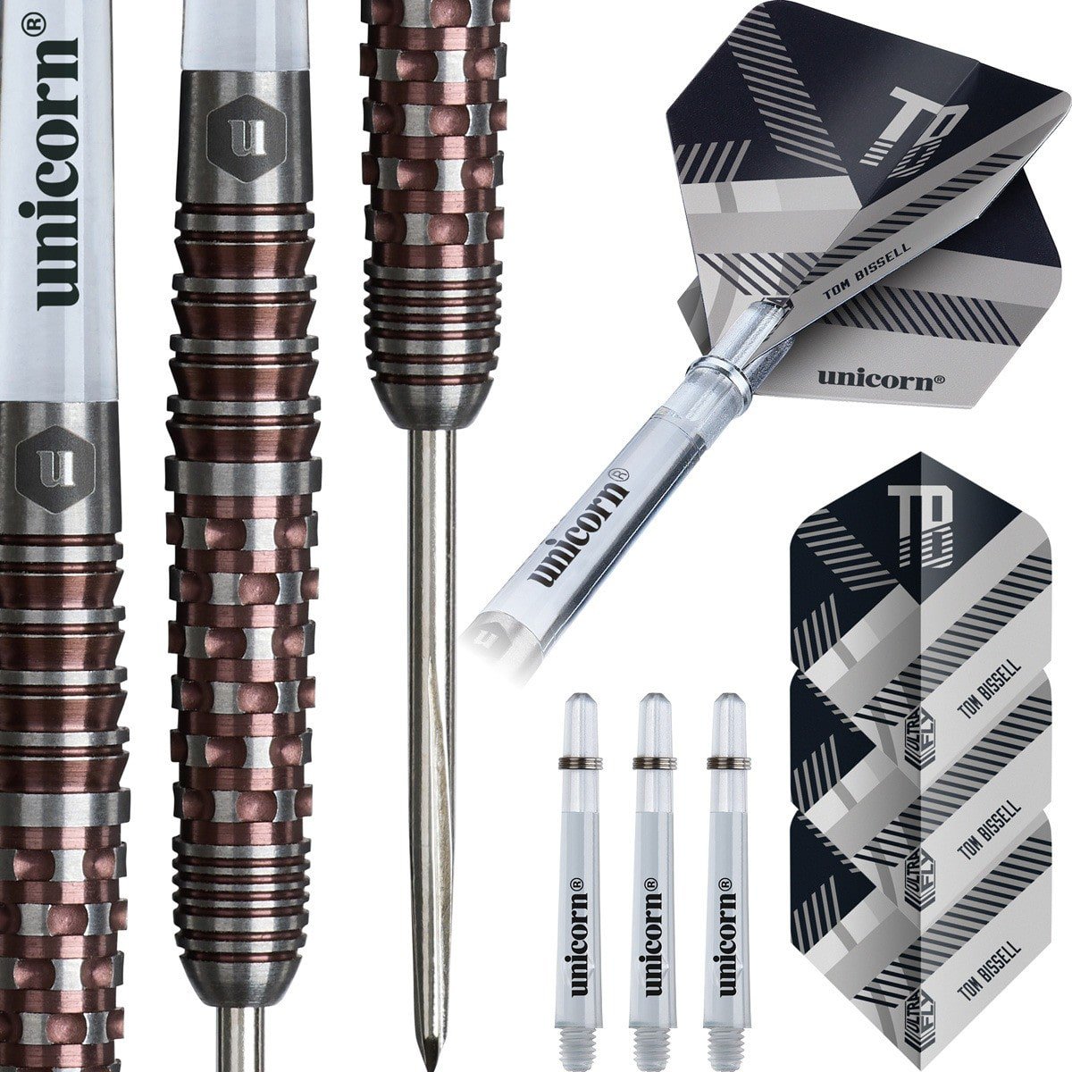 Unicorn Contender Tom Bissel | Steeltip dartpijlen | 95% Tungsten | 22gr - Afbeelding 5