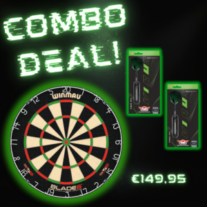 Winmau Blade 6 Dartboard + 2x Bull's Virus Steeltip Dartpijlen