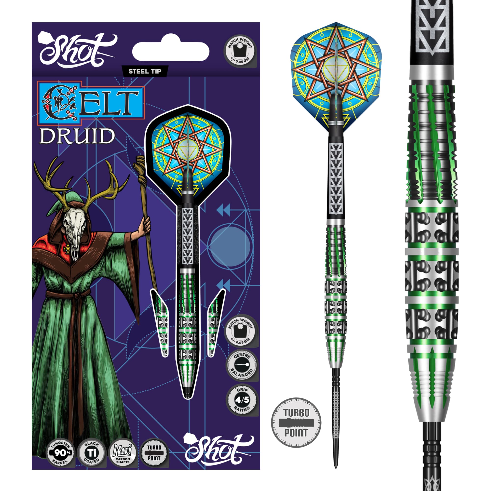Shot Celt Druid Tungsten 90% TP Steeltip | Meerdere Variaties