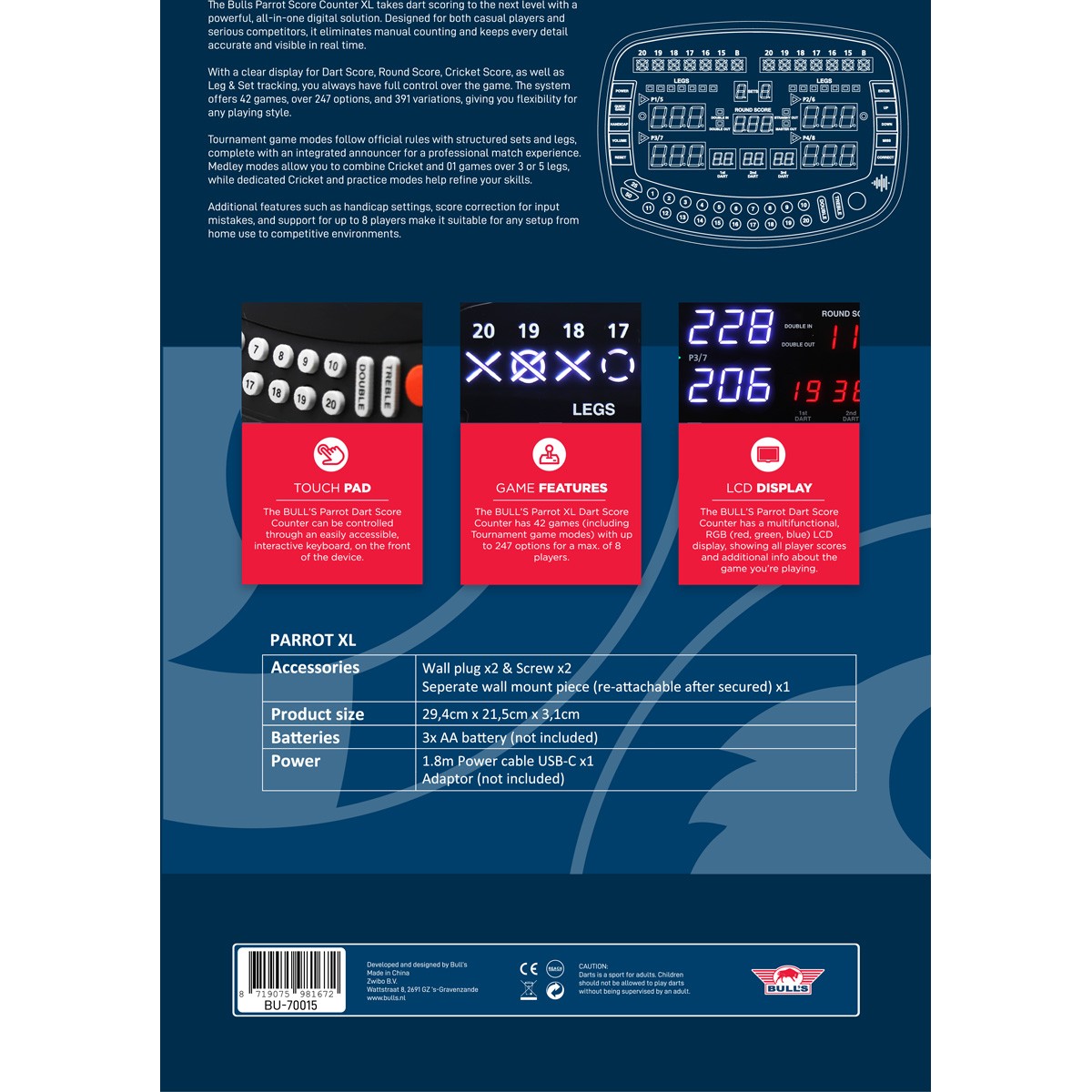 Bull's Parrot XL Score Counter - Afbeelding 4