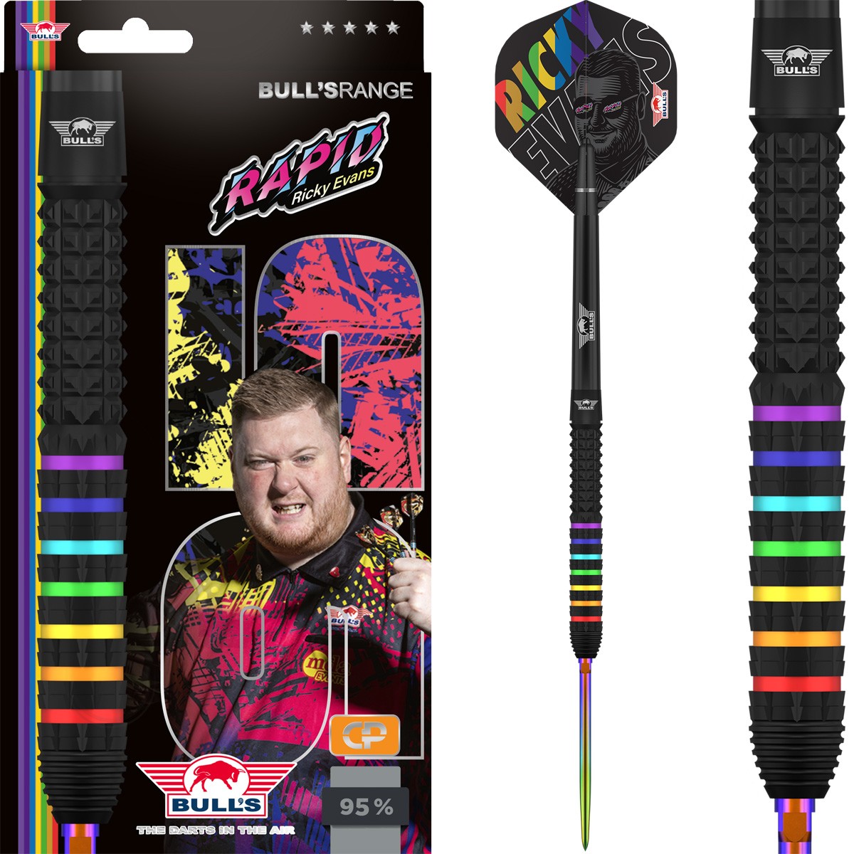 Bull's Ricky Evans CP Steeltip 95% | Meerdere Variaties