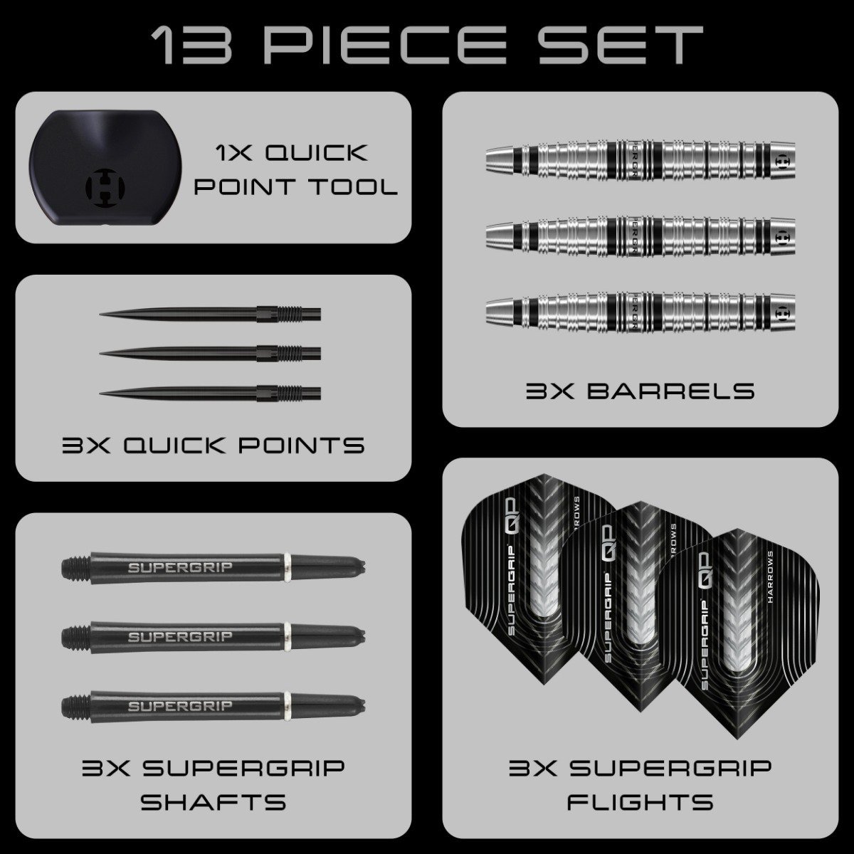 Harrows Supergrip Tropedo QP Steeltip 90% | Meerdere Variaties - Afbeelding 8